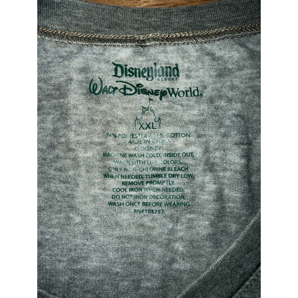 Walt Disney World Mickey Mouse V-Neck T-Shirt Heather Gray Women XXL 2XL Tee - Picture 2 of 2